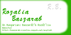 rozalia baszarab business card